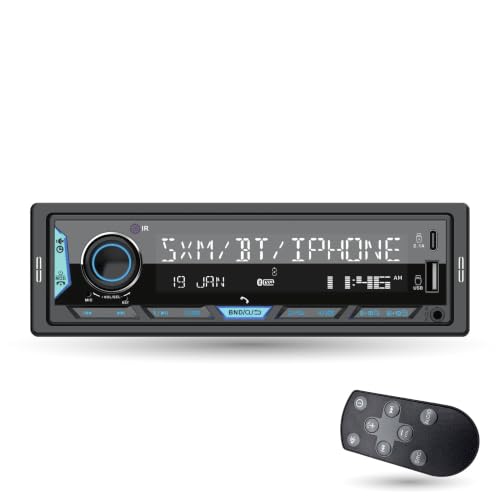 Gravity AGR-S220BT Single DIN Car Stereo Receiver - Bluetooth 5.1, 4 x 45W, RGB VA LCD, 40-Band DSP EQ, USB/SD/AUX, 6-Channel Preouts, AM/FM, No CD