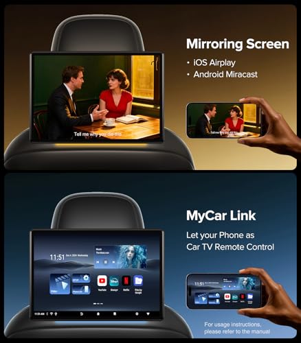 AINAVITO 13.5" Android 13 Car Headrest Monitors 64GB Rear TV