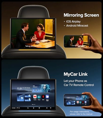 AINAVITO 13.5" Android 13 Car Headrest Monitors 64GB Rear TV