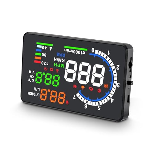 wiiyii Heads Up Display for Cars,Digital Speedometer fos Car,Car HUD A8