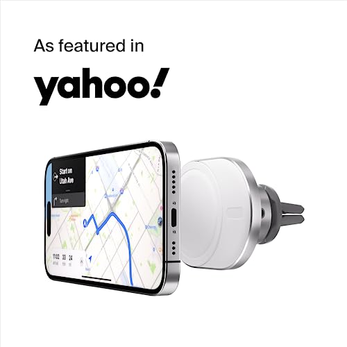 Belkin MagSafe-Compatible Wireless Car Charger with 15W Fast Charging, Powerful Magnetic Vent Holder for iPhone 16, 15, 14, 13, and 12 Series