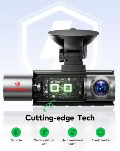 4K+4K+1080P 3 Channel Dash Cam, Free 128GB Card, AProX HD Night Vision