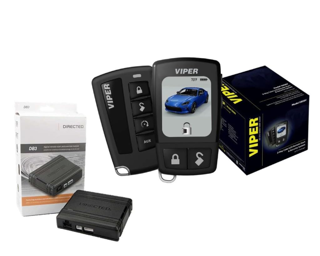 Viper 5908V 2Way LCD Security and Remote Start System Bundled with + (1) DB3 Bypass Interface Module