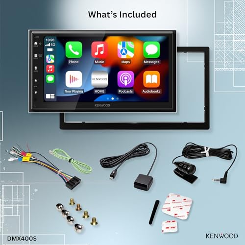 KENWOOD Capacitive Touchscreen Digital Multimedia Receiver – Wireless Apple CarPlay, Android Auto, Bluetooth