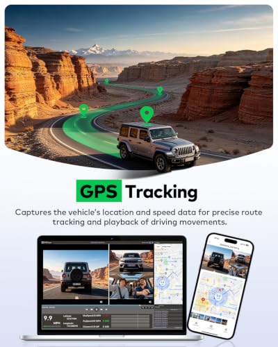 4K+4K+1080P 3 Channel Dash Cam, Free 128GB Card, AProX HD Night Vision