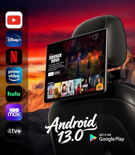 AINAVITO 13.5" Android 13 Car Headrest Monitors 64GB Rear TV