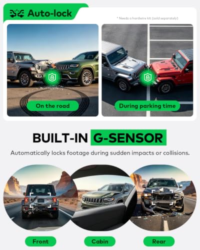 4K+4K+1080P 3 Channel Dash Cam, Free 128GB Card, AProX HD Night Vision