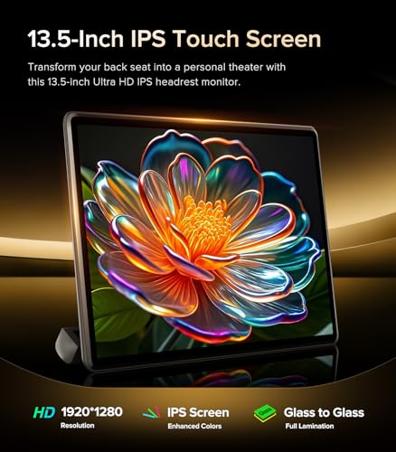 AINAVITO 13.5" Android 13 Car Headrest Monitors 64GB Rear TV