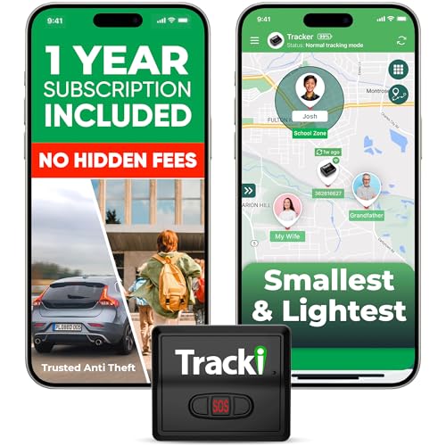 Tracki Mini GPS Tracker, Subscription Required, Cancel Anytime – Universal Compact 4G LTE Tracker for Vehicles
