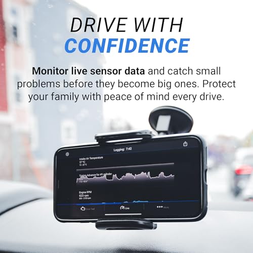 BlueDriver OBD2 Scanner Bluetooth, No Subscription, ABS SRS TPMS