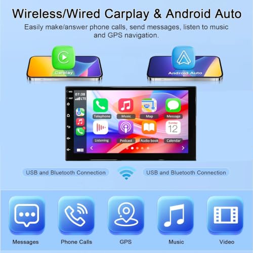 Car Stereo Radio for Ford Ranger 2000 Double Din Head Unit Radio Carplay