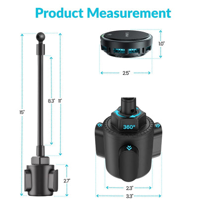 Qi2 25W Wireless Car Charger with Cooling Mount