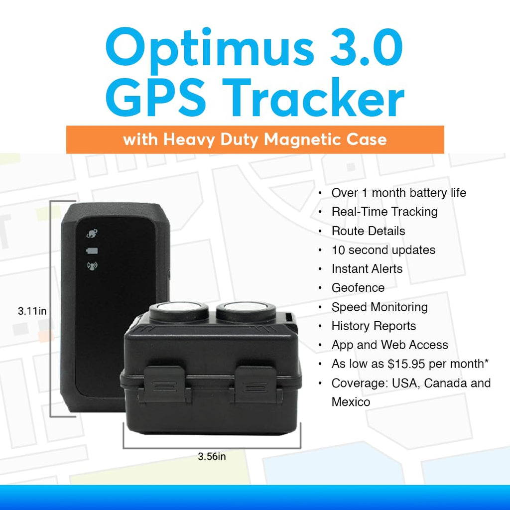 Optimus 3.0 GPS Tracker Bundle - Vehicle & Asset Tracking - 1+ Mo Battery