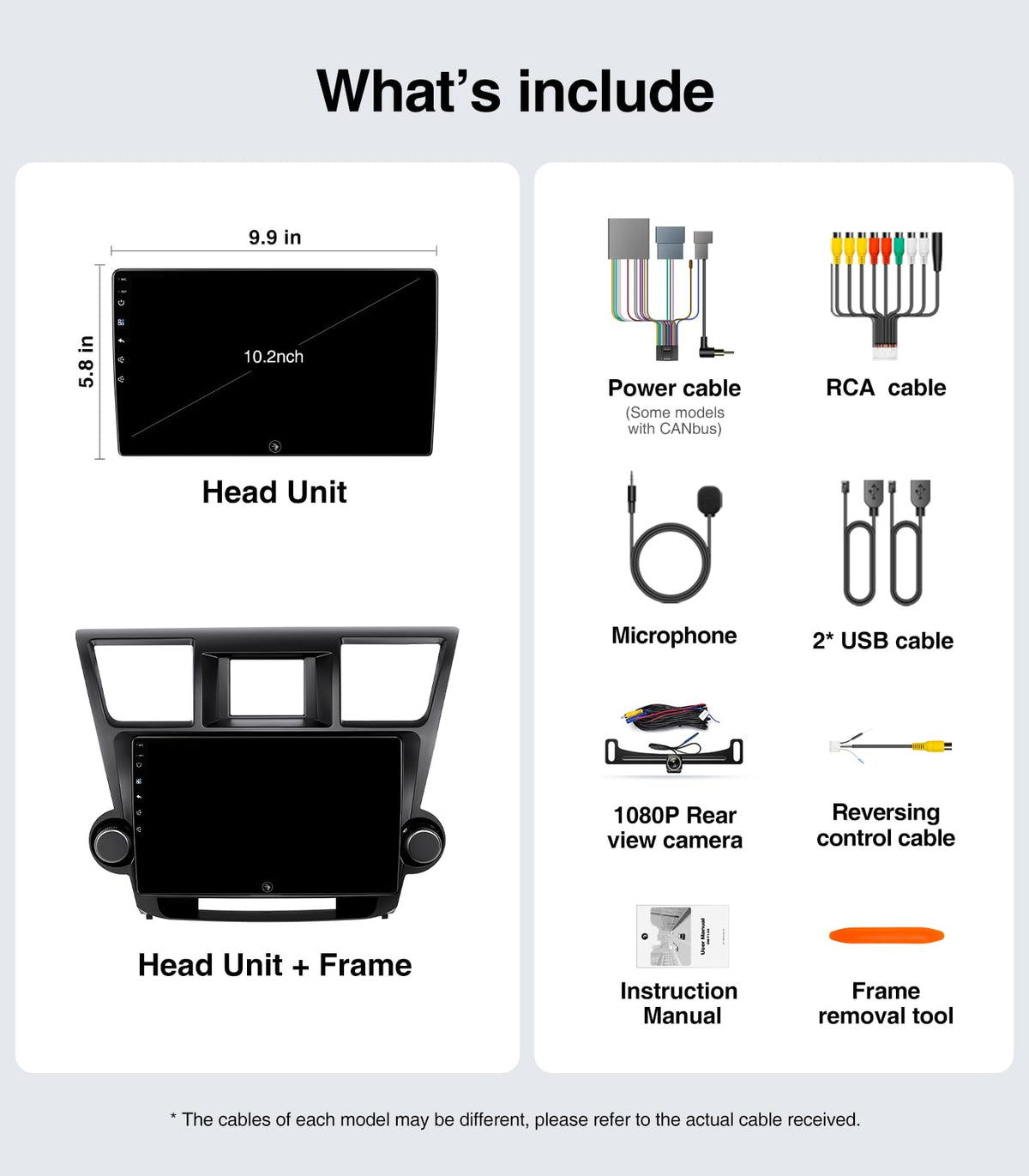 AINAVI Car Radio Stereo for Toyota Highlander 2009-2013 Wireless CarPlay