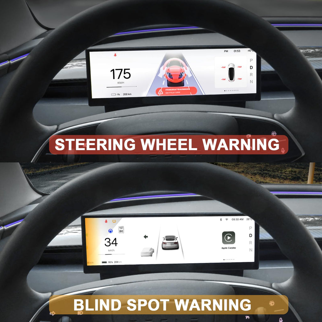 Tlyard Head Up Display for Tesla, 10.88 Inch Touchscreen HUD Carplay for Model 3/3 Highland & Model Y/Y Juniper Smart Instrument Cluster with Camera