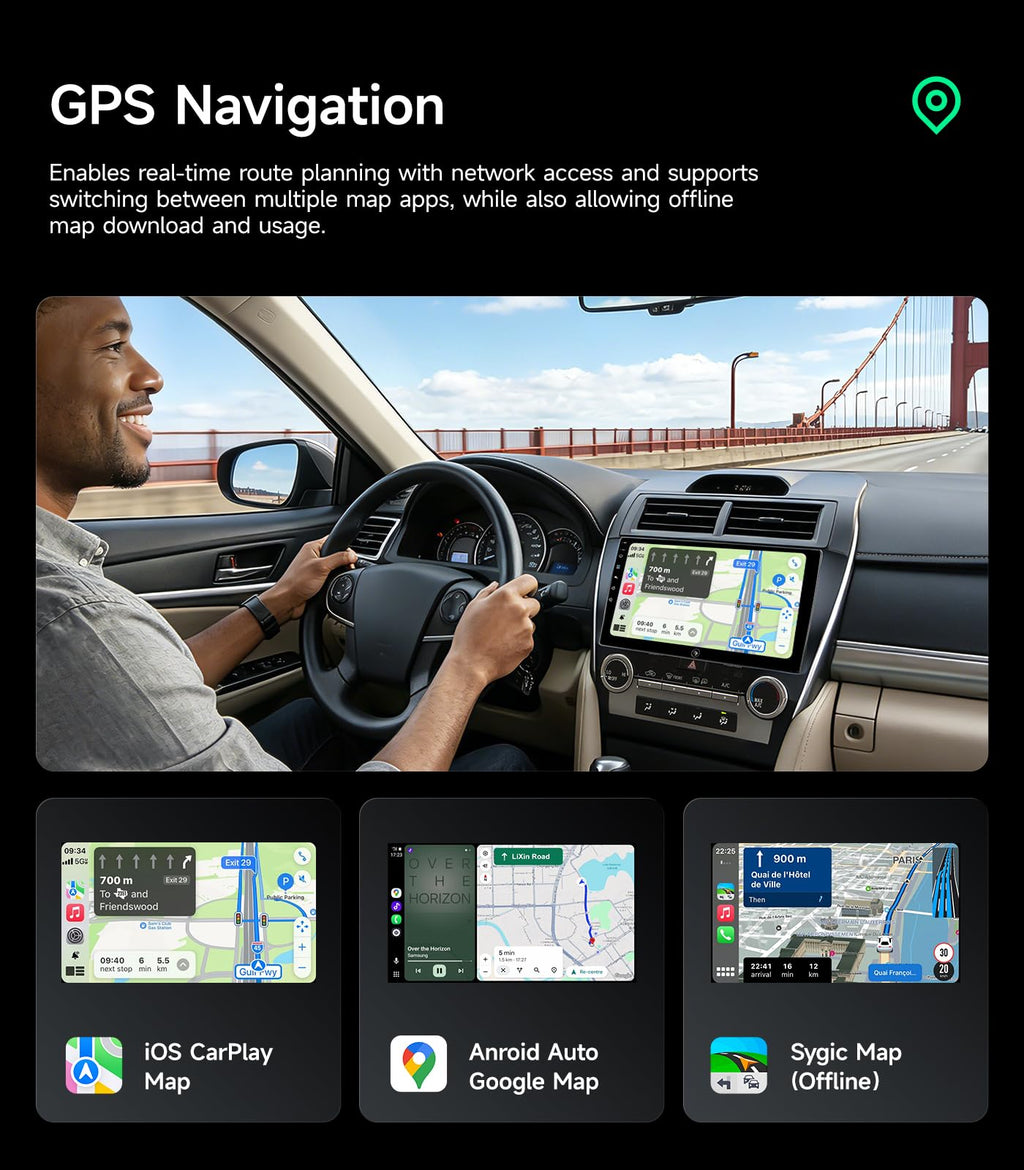 Car Stereo Radio for Toyota Camry 2012-2014, Wireless CarPlay Android Auto