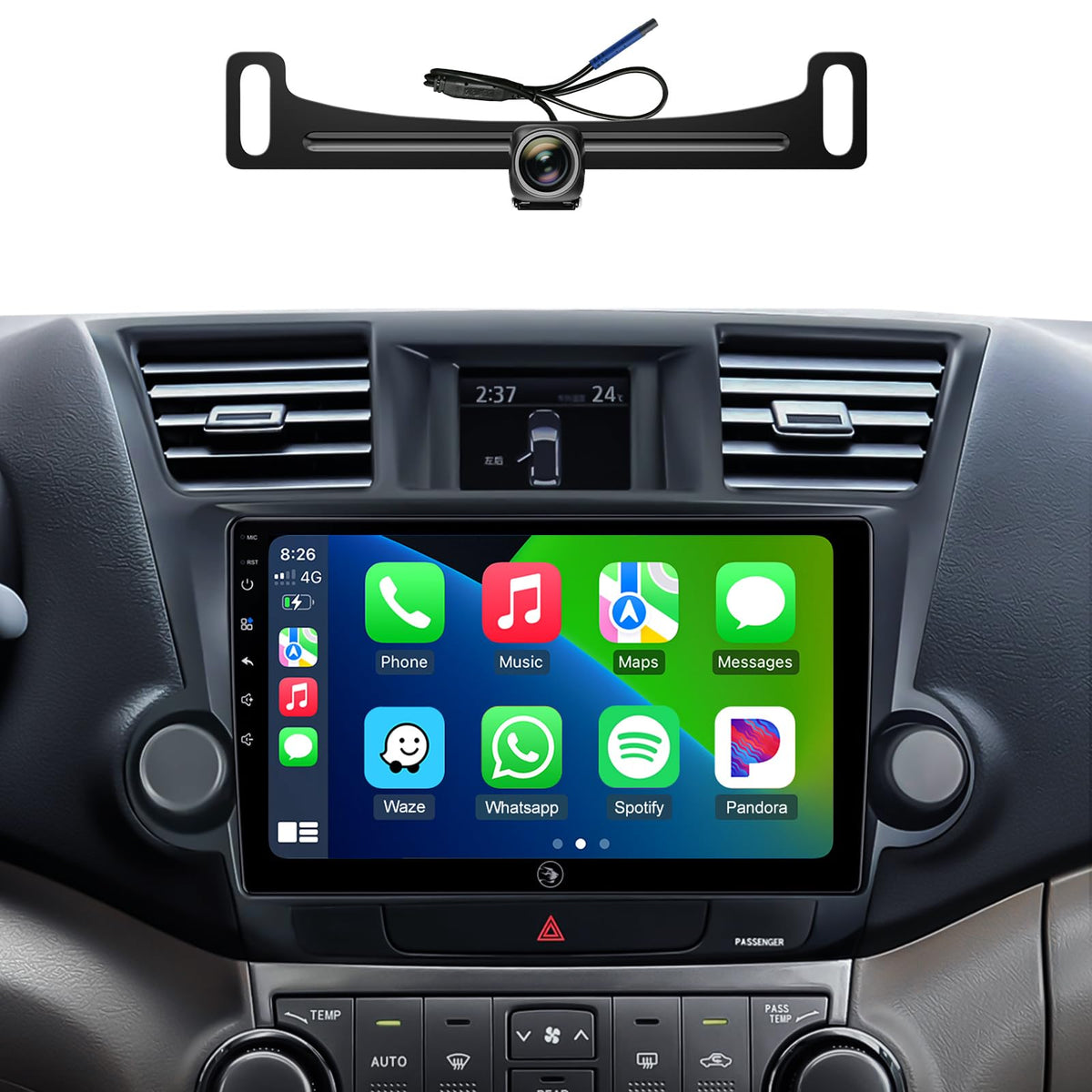AINAVI Car Radio Stereo for Toyota Highlander 2009-2013 Wireless CarPlay