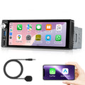 Single Din Car Stereo Radio with Wireless Carplay Android Auto, 6.9" 1080P HD Touchscreen Linux Head Unit