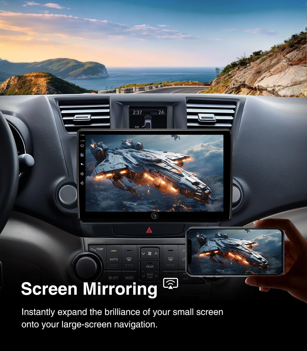 AINAVI Car Radio Stereo for Toyota Highlander 2009-2013 Wireless CarPlay