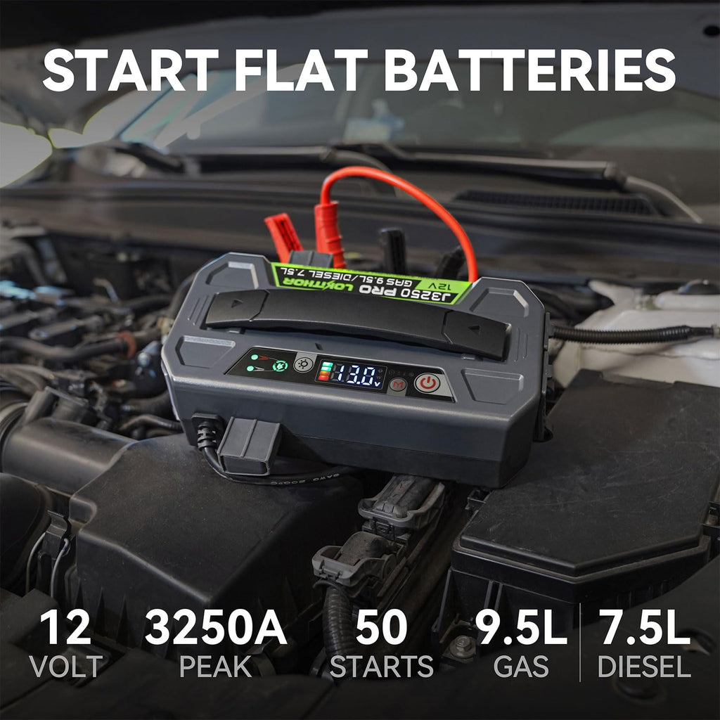 LOKITHOR J3250 PRO Jump Starter with ConnectMax (9.5L Gas & 7.5L Diesel)