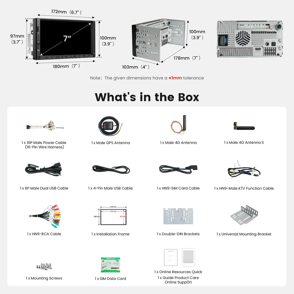 ATOTOEXCEL V10 Android Double Din Car Stereo