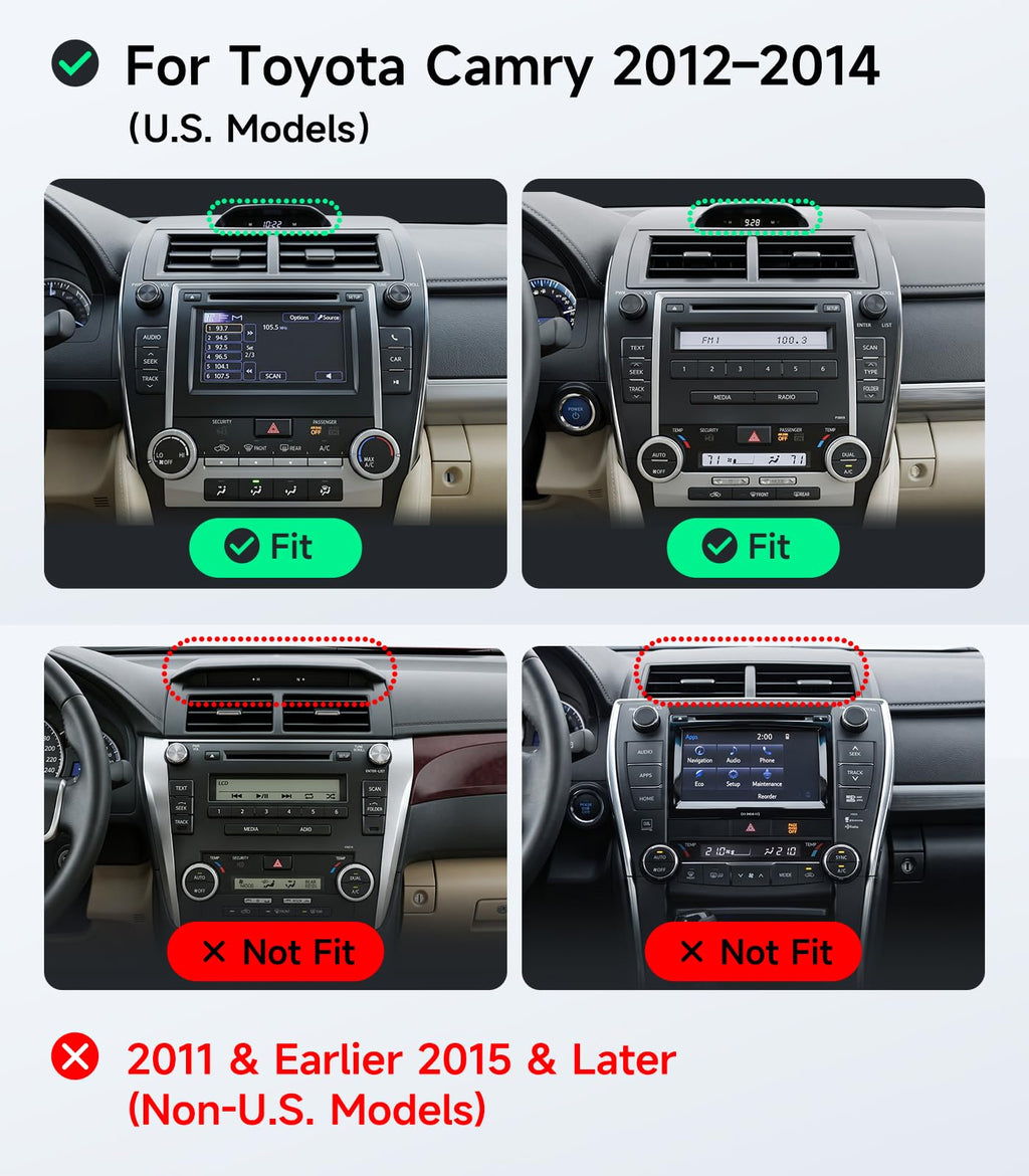 Car Stereo Radio for Toyota Camry 2012-2014, Wireless CarPlay Android Auto