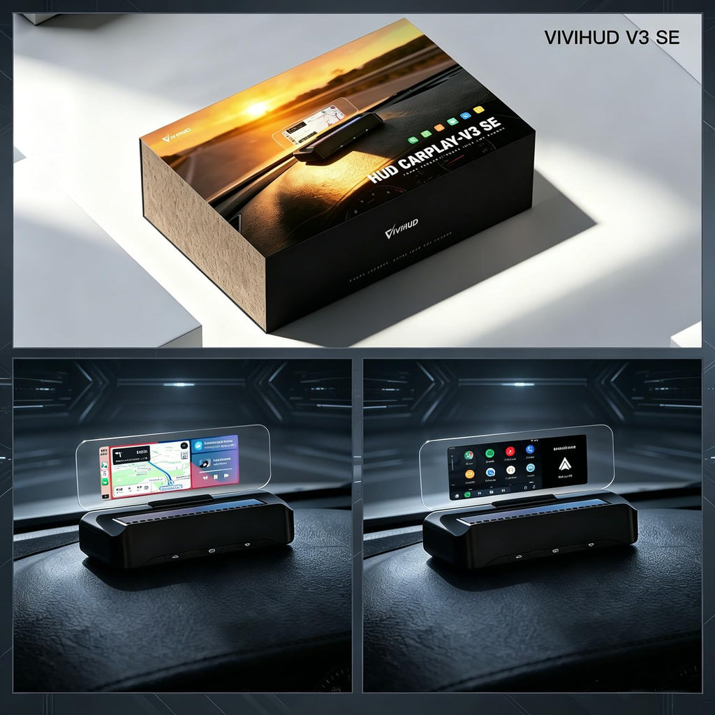 Upgraded HUD Head-up Display. High-Definition Display, Wireless CarPlay and Android Auto, Diagnostic Functions, Speed‑Alert Feature, Plug‑and‑Play Navigation System, and OBD Vehicle Instrument Panel.