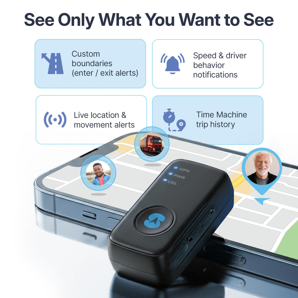 Spy Tec Atlas GPS Tracker for Vehicles & Kids | Up to 14-Day Battery Life | Geofencing, Portable Real Time Mini GPS Car Tracker w/Lifetime Support