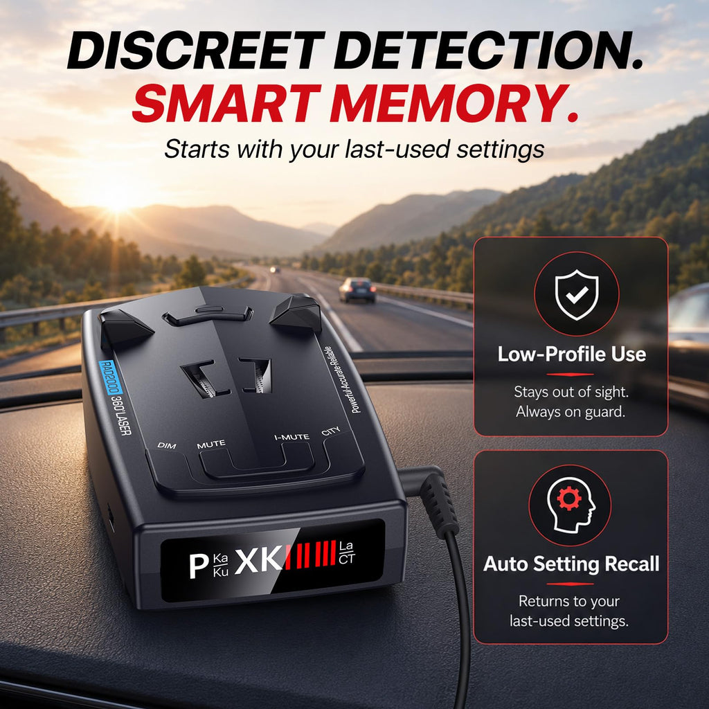 Radar Detector for Cars, Long Range Police Radar Detector, 360° Detection