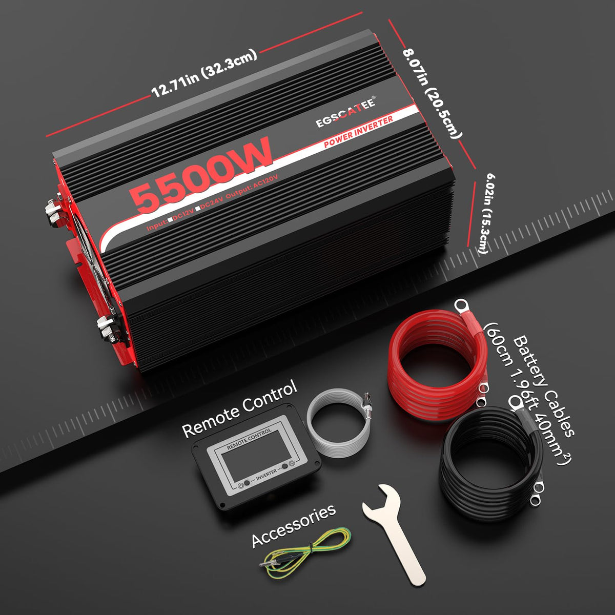 Power Inverter 12V DC to 110V/120V AC Converter Car Inverter with LCD Display, 2 AC Outlets, 3.1A USB Port for RV, Camping,Truck, Boat, Off-Grid Solar System