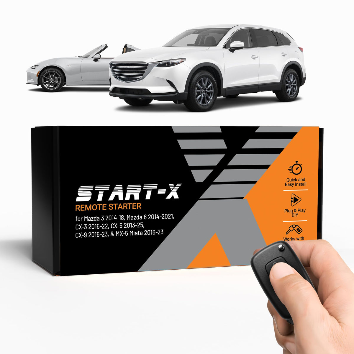 Start-X Car Remote Starter Kit for Mazda 3, 6, CX-3, CX-5, CX-9, MX-5 Miata