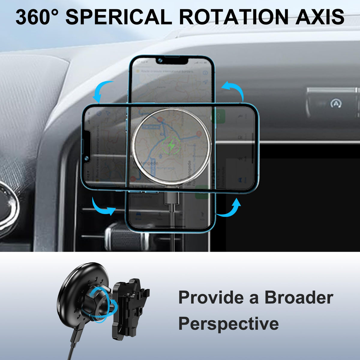 Surfcabin CNC Magnetic Car Vent Phone Mount for 2021-2026 Ford F150