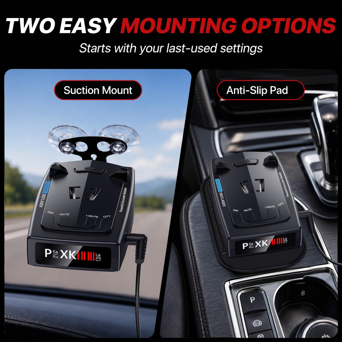 Radar Detector for Cars, Long Range Police Radar Detector, 360° Detection