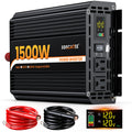 Power Inverter 12V DC to 110V/120V AC Converter Car Inverter with LCD Display, 2 AC Outlets, 3.1A USB Port for RV, Camping,Truck, Boat, Off-Grid Solar System