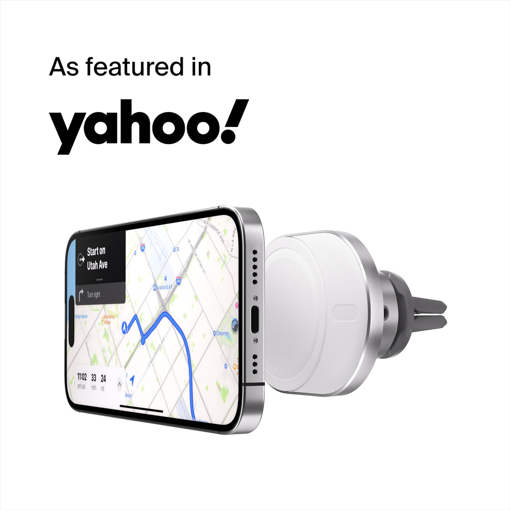 Belkin MagSafe-Compatible Wireless Car Charger with 15W Fast Charging, Powerful Magnetic Vent Holder for iPhone 16, 15, 14, 13, and 12 Series