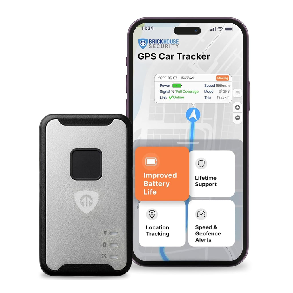 Brickhouse Security Spark Nano 7 GPS Tracker for Vehicles & Assets with Magnetic Case & Extended Battery, Hidden Tracking Device & Waterproof Case, 4G LTE Mini Portable Tracker, Subscription Required