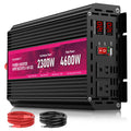 Power Inverter,12V DC to AC 110V120V Peak Power with 2AC Outlets and 2.4USB Port,RV Truck LCD Display Car Inverter for Outdoor Activities,Emergency