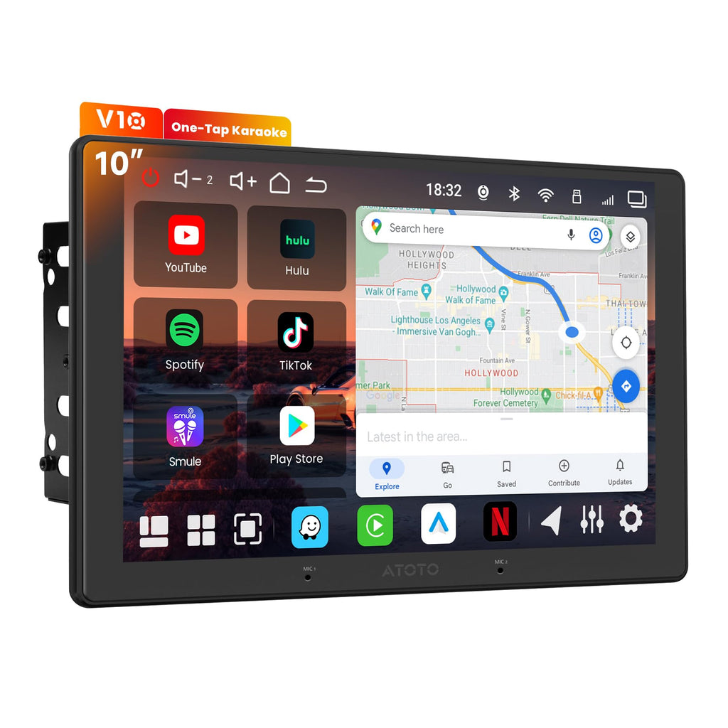 ATOTOEXCEL V10 Android Double Din Car Stereo