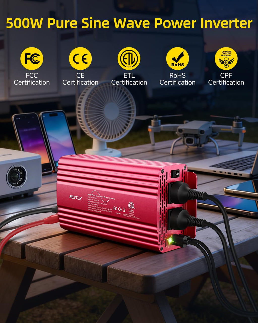 500W Pure Sine Wave Inverter