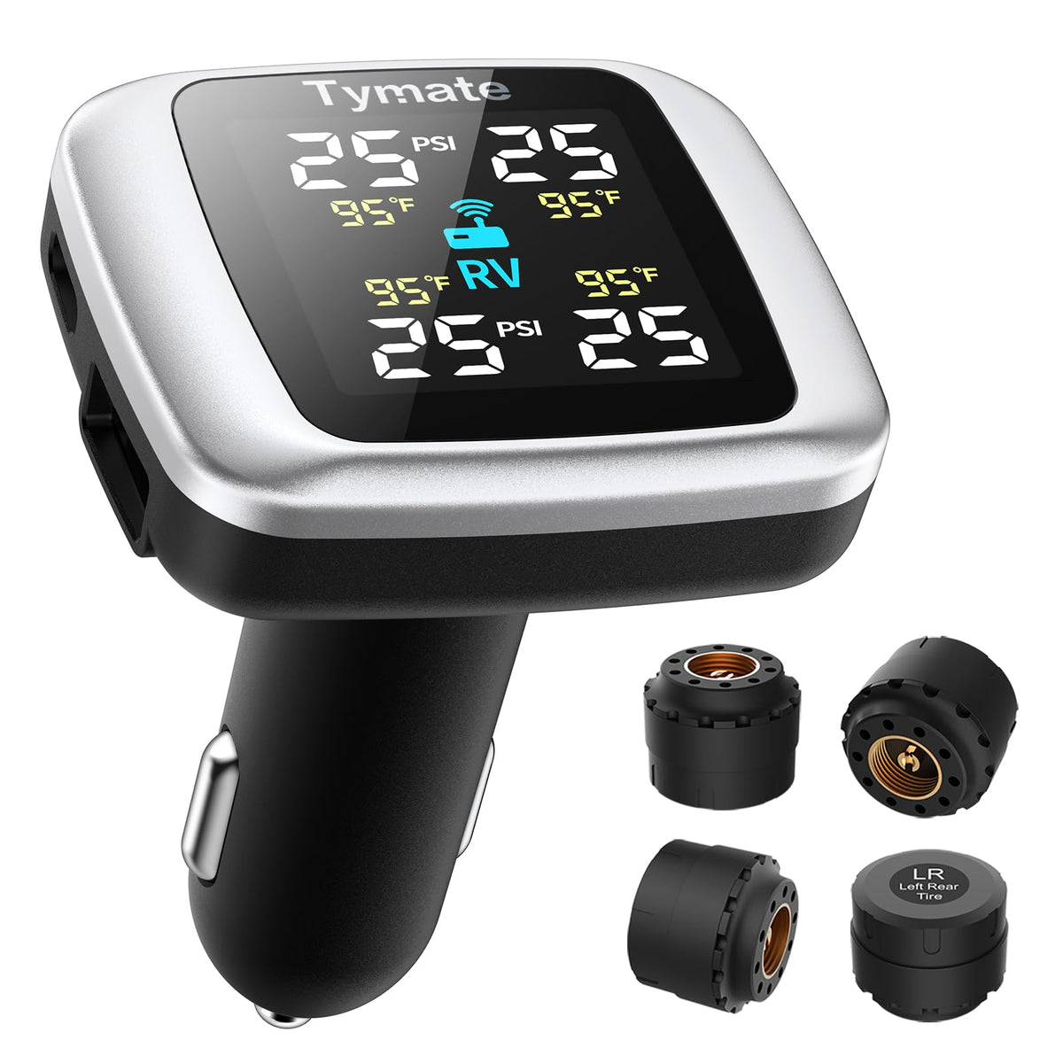 Tymate TM7 RV Tire Pressure Monitoring System, TPMS Set of 4 Sensors