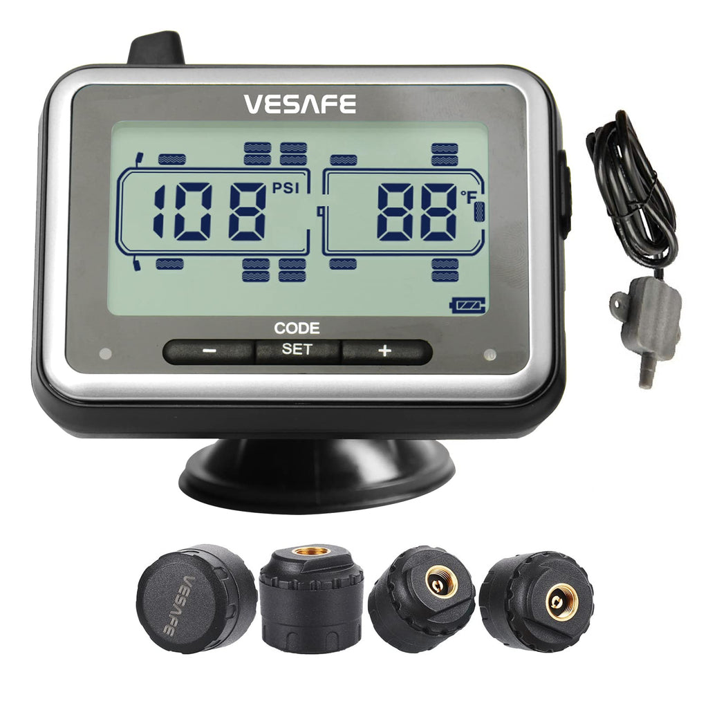 VESAFE TPMS, Wireless Tire Pressure Monitoring System for RV, Trailer, Coach, Motor Home, Fifth Wheel