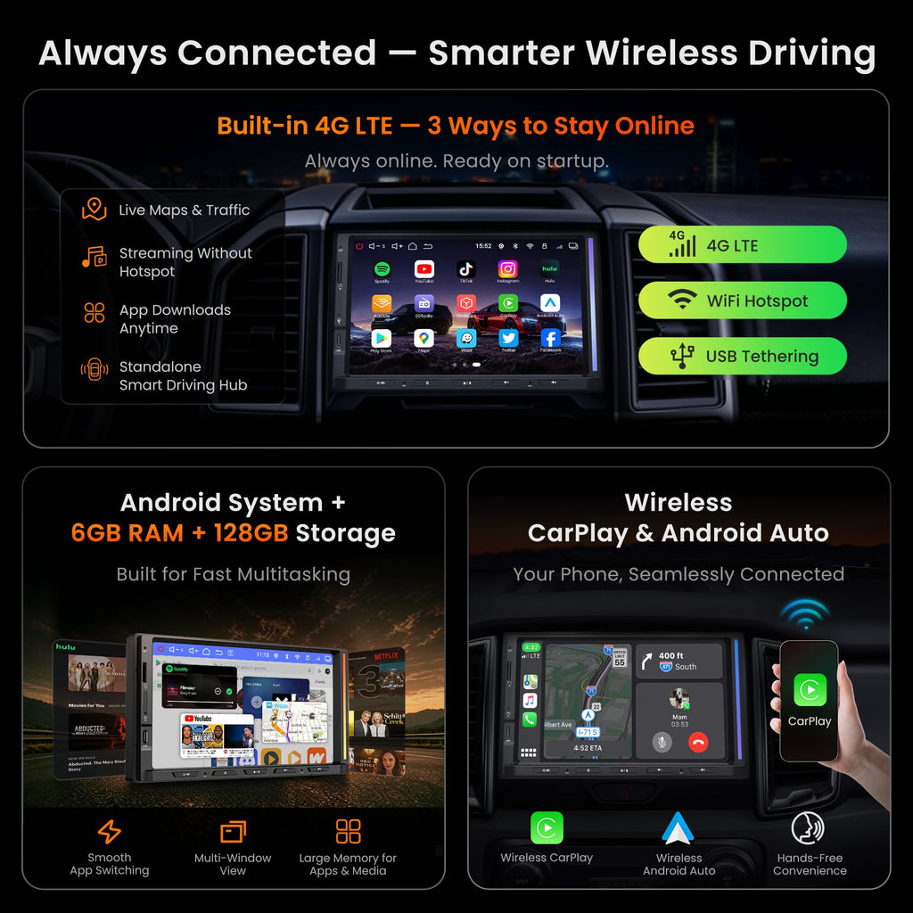 ATOTOEXCEL V10 Android Double Din Car Stereo