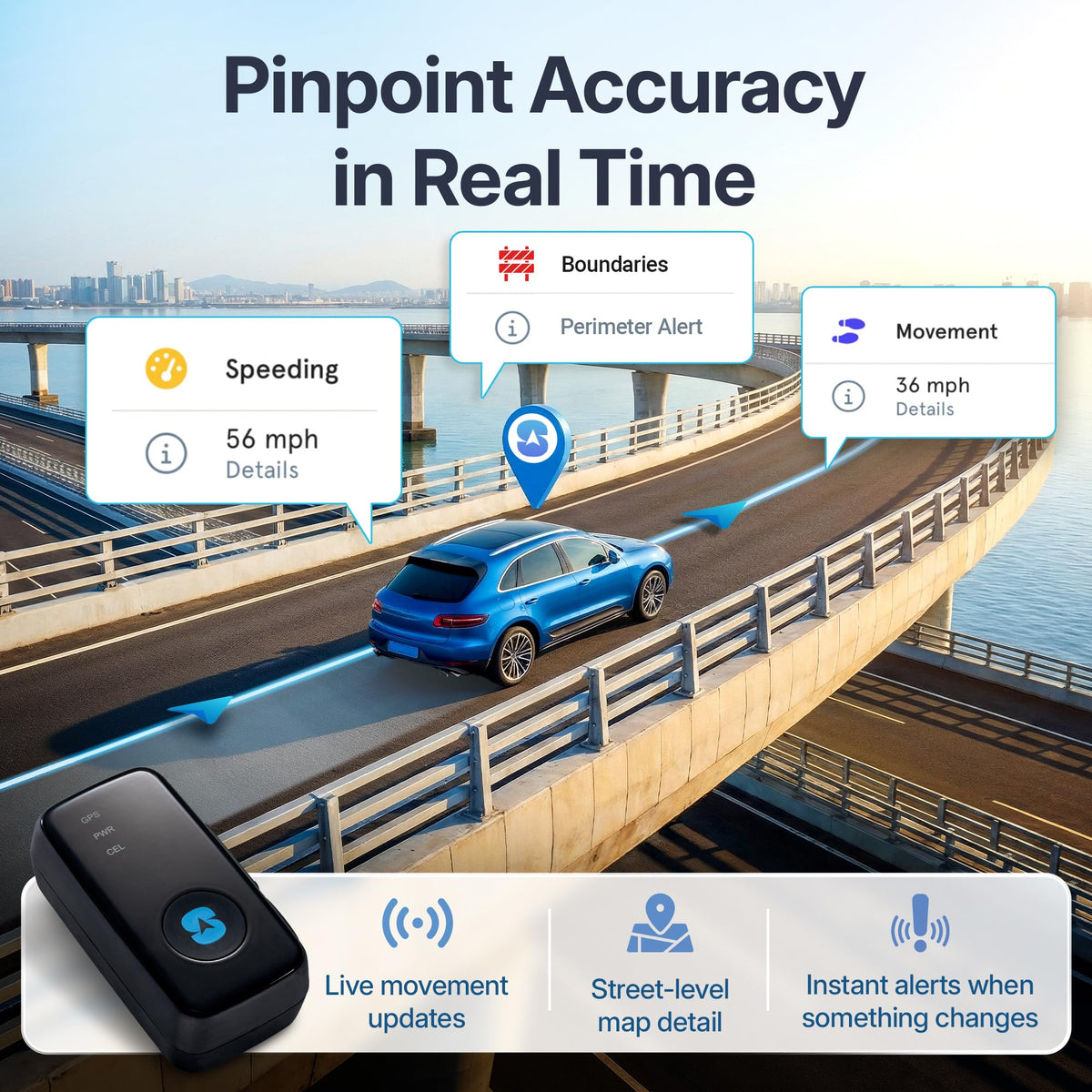 Spy Tec Atlas GPS Tracker for Vehicles & Kids | Up to 14-Day Battery Life | Geofencing, Portable Real Time Mini GPS Car Tracker w/Lifetime Support