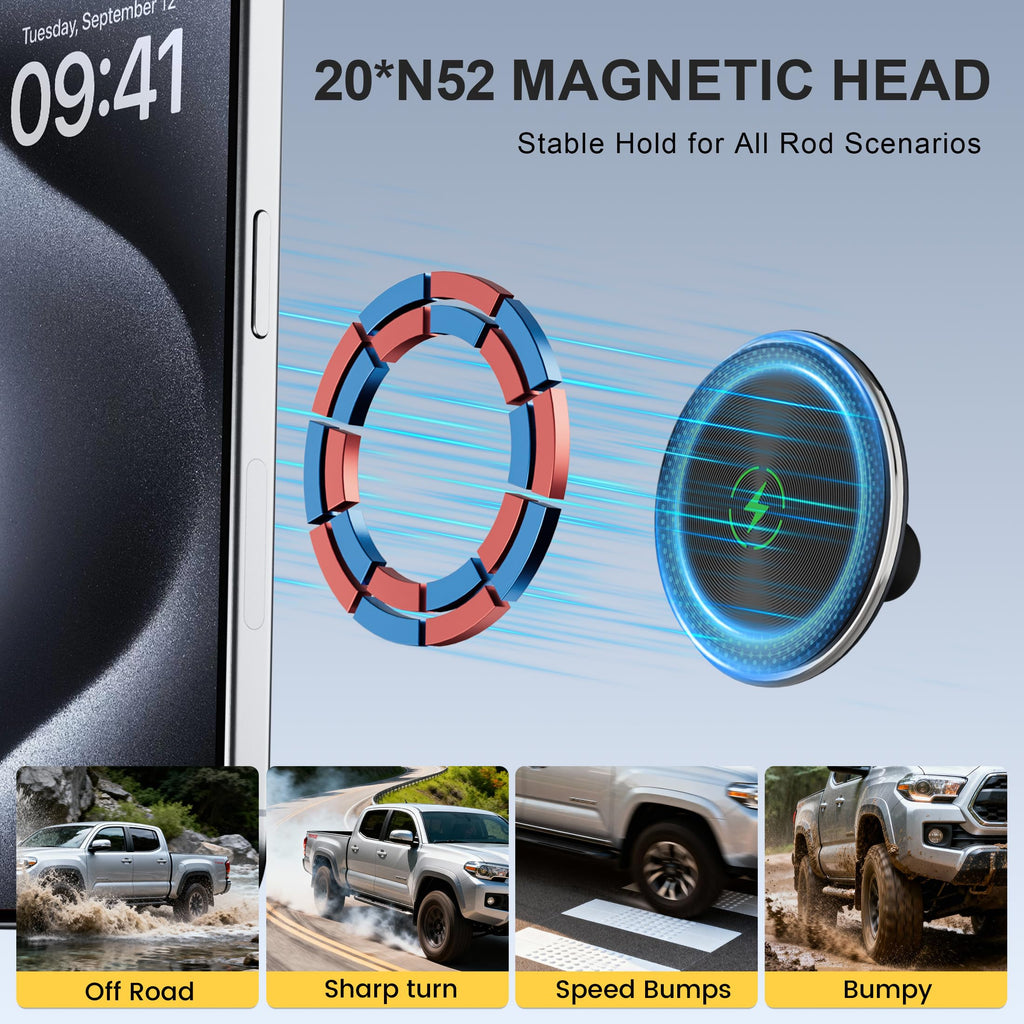 Surfcabin CNC Magnetic Car Vent Phone Mount for 2021-2026 Ford F150