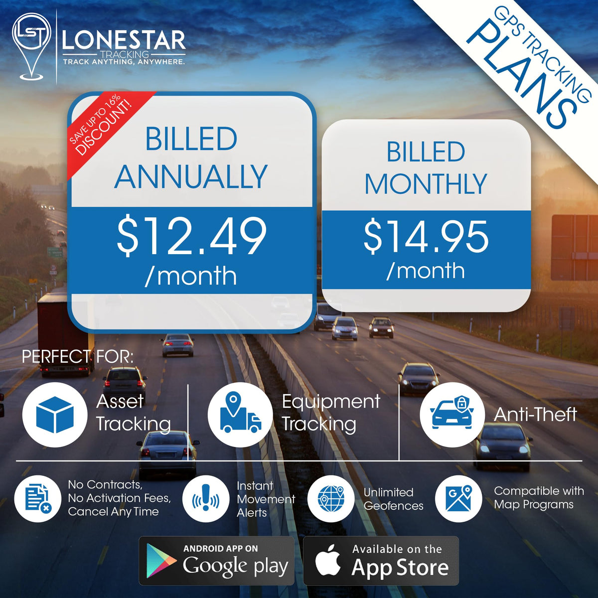 Lonestar Tracking Yabby3 GPS Tracker for Vehicles, Trailers & Equipment