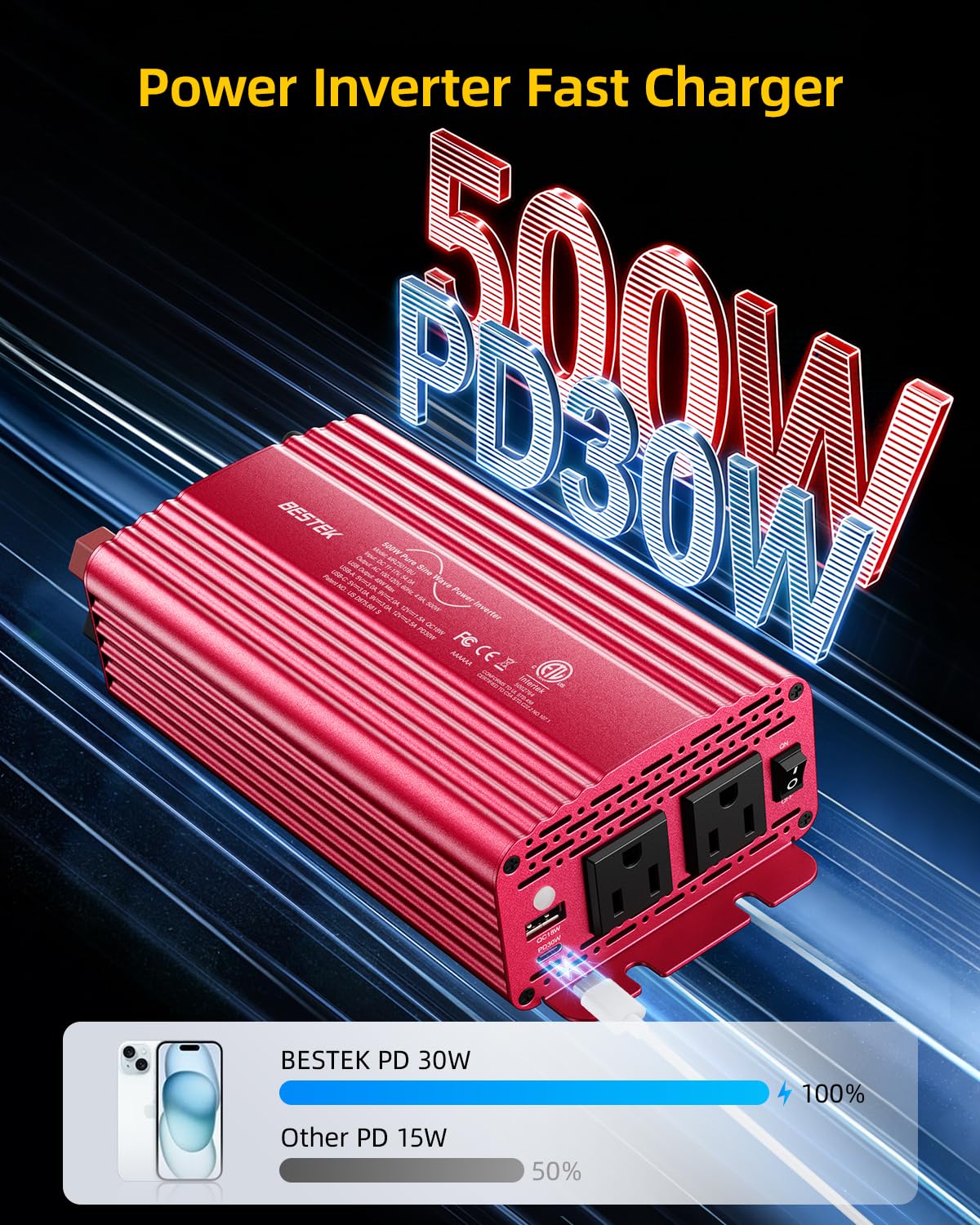 500W Pure Sine Wave Inverter