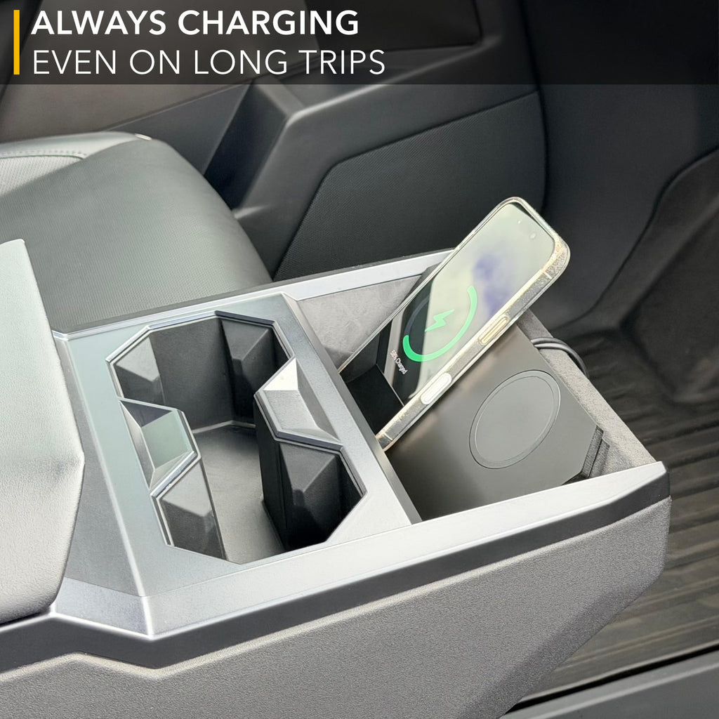 TWRAPS Dual Wireless Phone Charger for Tesla Cybertruck 2021-2026