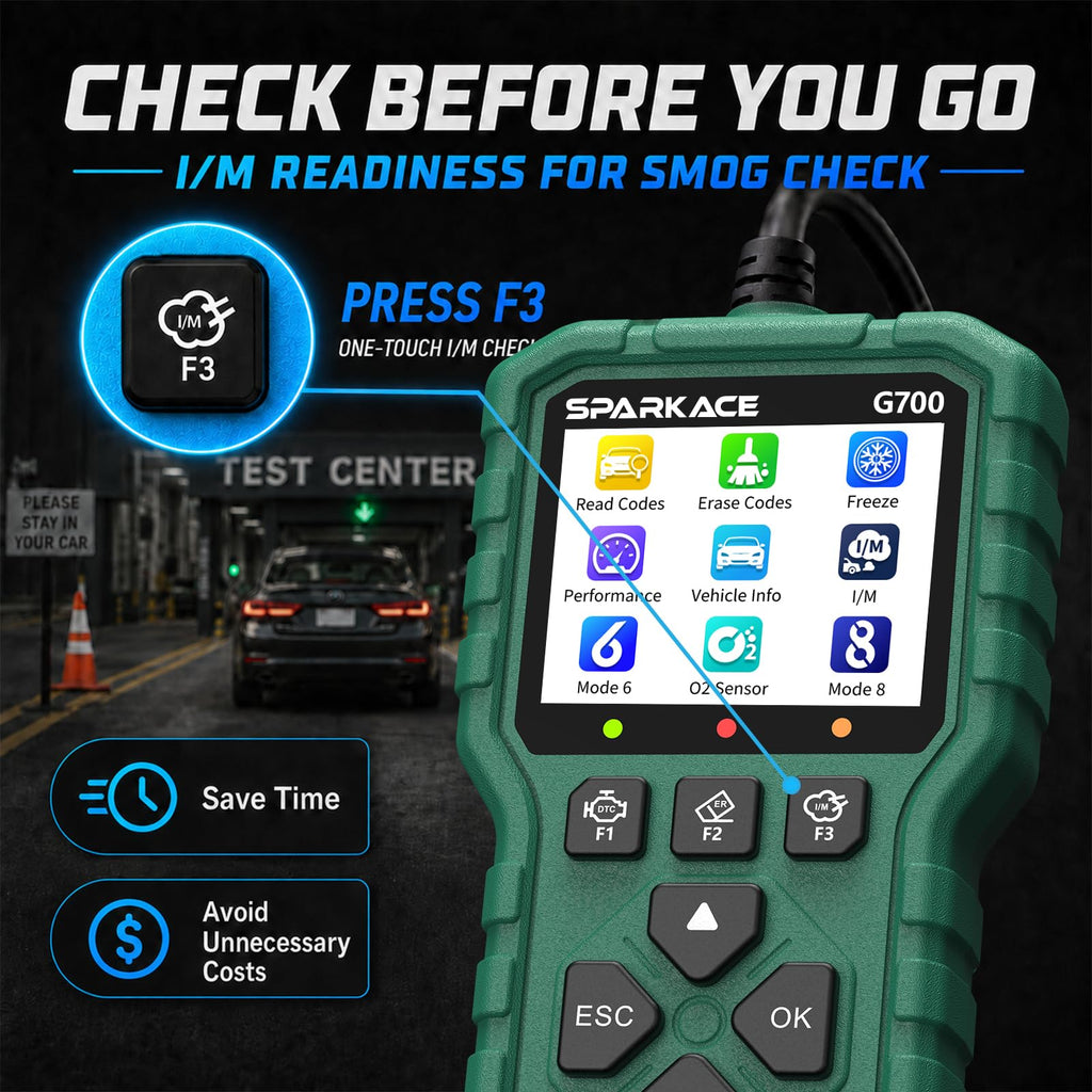 LAUNCH Creader G700 OBD2 Scanner Diagnostic Tool, Check Engine Code Reader with One-Button I/M Readiness, Battery Voltage Test, Live Data Stream, Built-in DTC Library, Local Data Review & Cloud Print