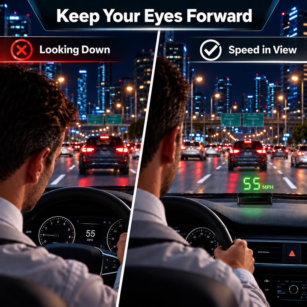 Heads up Display for Cars,Car HUD,Head up Display for Car,Digital GPS HUD Speedometer,USB Cable Plug and Play,Automatic Brightness Adjustment,Large Font Display