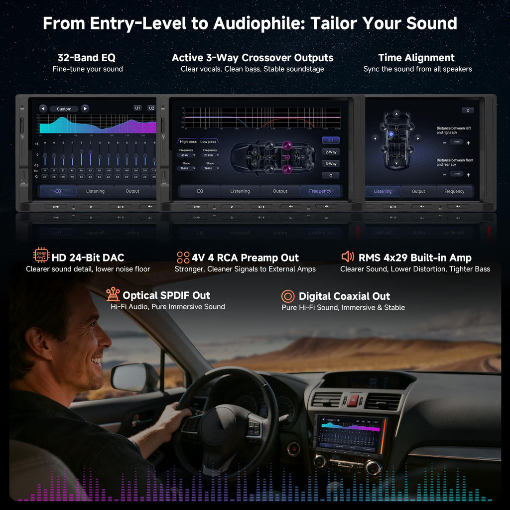 ATOTOEXCEL V10 Android Double Din Car Stereo